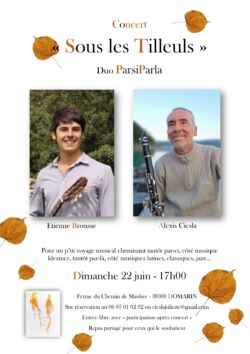 affiche concert sous les tilleuls duo parsiparla