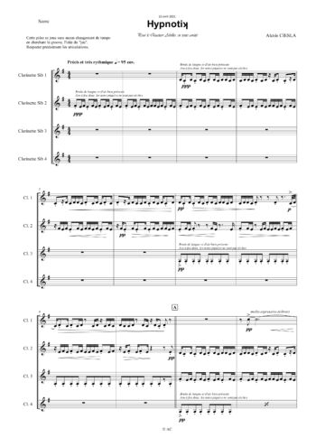 hypnotiʞ clarinettes page 1